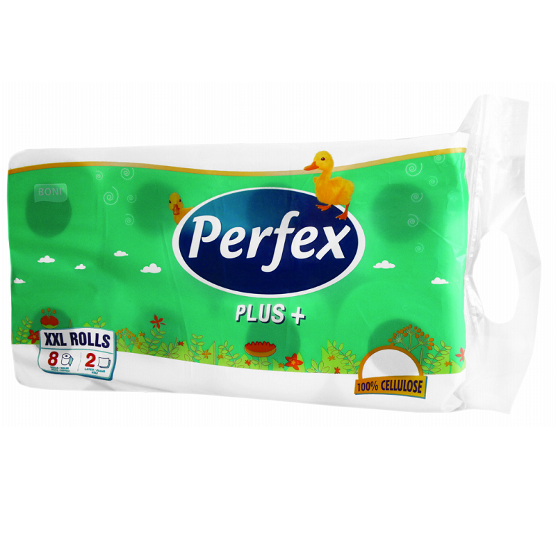 Toaletní papír PERFEX PLUS 2vrstvý bílý 10ks